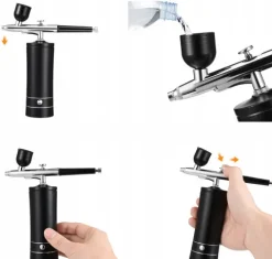 Aerograf bezprzewodowy airbrush 5V 1A 6W bateria 900mAh