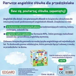 ANGIELSKI dla dzieci 100 pierwszych słówek Książka obrazkowa