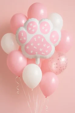 Łapa psia łapka balon foliowy 50 cm różowa