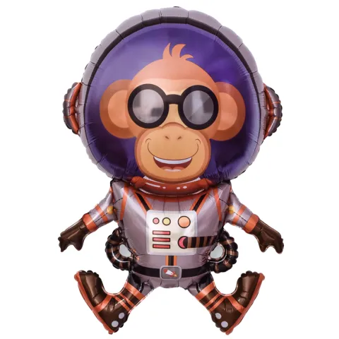 Astronauta Kosmonauta MAŁPKA balon foliowy 66x92 cm