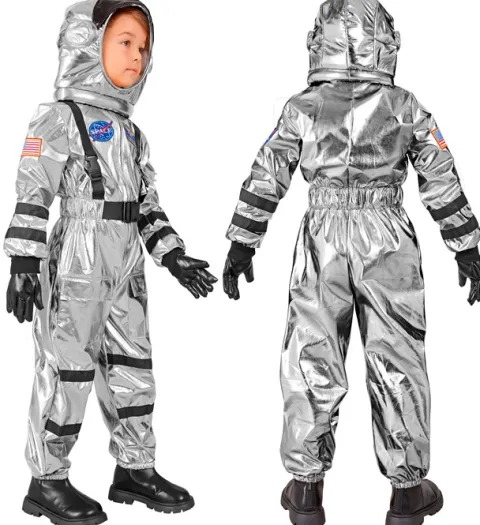 Astronauta srebrny strój dla dzieci