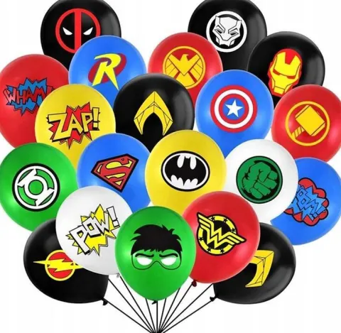 AVENGERS balony gumowe z nadrukiem 15 szt. mix