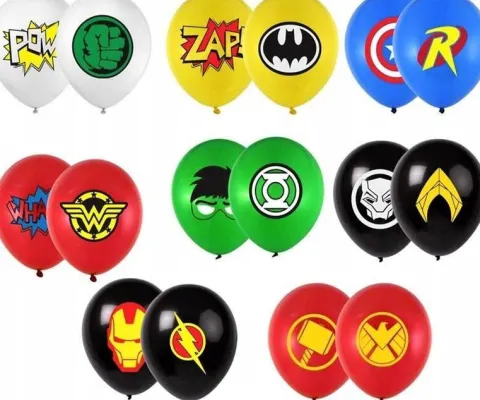 AVENGERS balony gumowe z nadrukiem 15 szt. mix