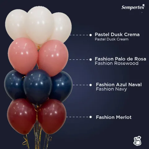 Balon 24 cale Sempertex Solid 1 szt. Merlot