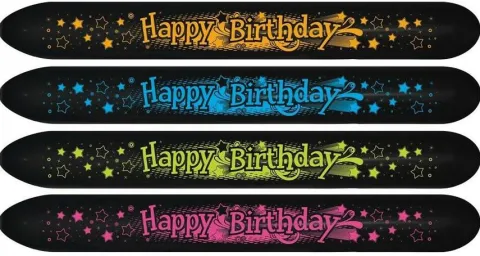 Balon do modelowania LOL660 Sempertex Happy Birthday Neon 3 szt