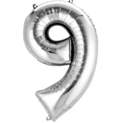 Balon foliowy Anagram Maxi Cyfra Srebrny