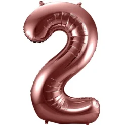 BALON foliowy CYFRA 86 cm Chocolate BRĄZOWA