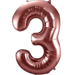 BALON foliowy CYFRA 86 cm Chocolate BRĄZOWA