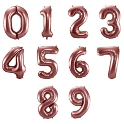 BALON foliowy CYFRA 86 cm Chocolate BRĄZOWA
