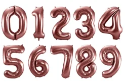 BALON foliowy CYFRA 86 cm Chocolate BRĄZOWA