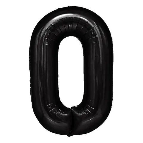 BALON foliowy CYFRA 100 cm CZARNA