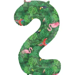 BALON foliowy CYFRA 86 cm Jungle Vibe
