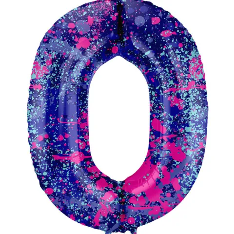 BALON foliowy CYFRA 86 cm Paint Splash