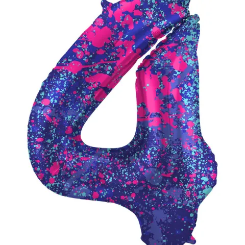 BALON foliowy CYFRA 86 cm Paint Splash