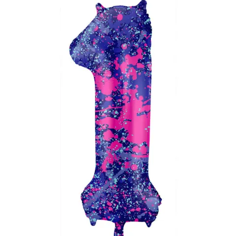 BALON foliowy CYFRA 86 cm Paint Splash