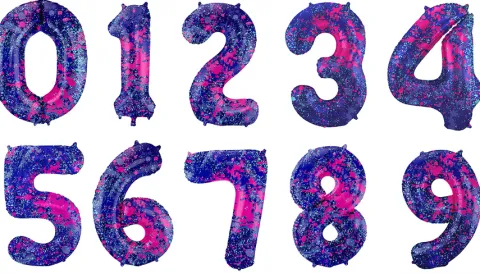 BALON foliowy CYFRA 86 cm Paint Splash