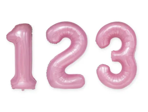 BALON foliowy CYFRA 100 cm RÓŻOWA