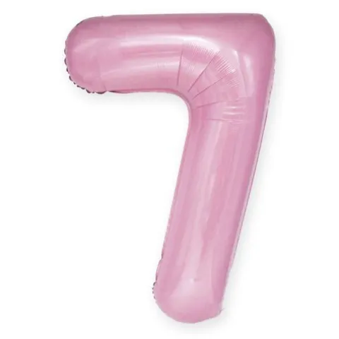 BALON foliowy CYFRA 100 cm RÓŻOWA