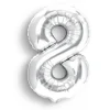 BALON foliowy CYFRA 100 cm SREBRNA