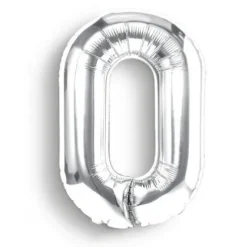 BALON foliowy CYFRA 100 cm SREBRNA