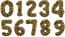 BALON foliowy CYFRA 86 cm Tiger Chic