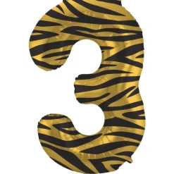 BALON foliowy CYFRA 86 cm Tiger Chic