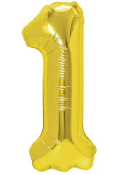 BALON foliowy CYFRA 100 cm ZŁOTA