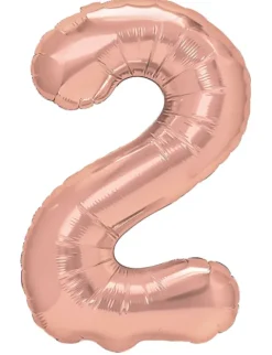 BALON foliowy CYFRA 100 cm ZŁOTY RÓŻ