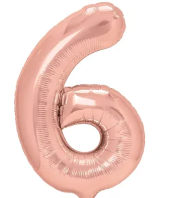 BALON foliowy CYFRA 100 cm ZŁOTY RÓŻ