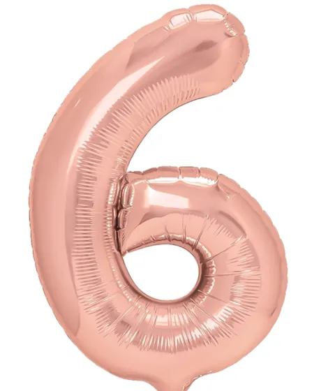 BALON foliowy CYFRA 100 cm ZŁOTY RÓŻ