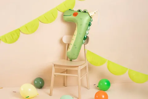Balon foliowy CYFRA 7 KROKODYL 56 X 85 cm