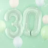 Balon foliowy CYFRA 3 pastelowy zielony 72 cm