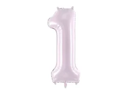 Balon foliowy CYFRA 1 pastelowy fioletowy 72 cm