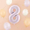 Balon foliowy CYFRA 8 pastelowy fioletowy 72 cm