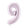 Balon foliowy CYFRA 9 pastelowy fioletowy 72 cm