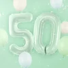 Balon foliowy CYFRA 5 pastelowy zielony 72 cm