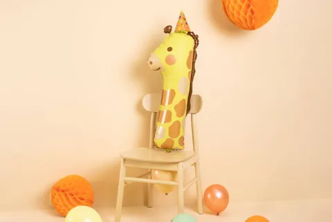 Balon foliowy CYFRA 1 ŻYRAFA 42 x 90 cm