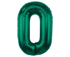 Balon foliowy CYFRA BUTELKOWA ZIELEŃ 85 cm