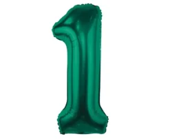 Balon foliowy CYFRA BUTELKOWA ZIELEŃ 85 cm
