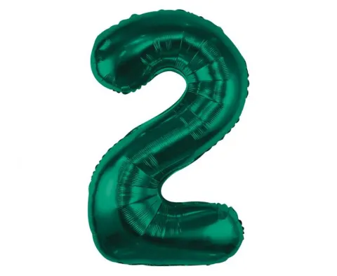 Balon foliowy CYFRA BUTELKOWA ZIELEŃ 85 cm