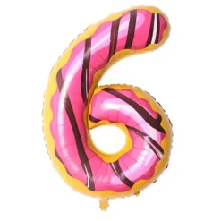 Balon foliowy CYFRA ciasteczko donut 40