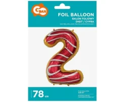 BALON foliowy CYFRA ciasteczko 78 cm