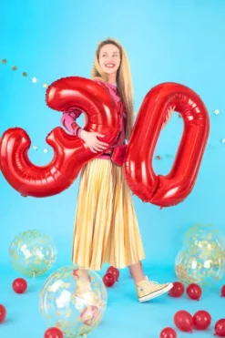 Balon foliowy CYFRA CZERWONA 86 cm