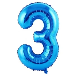Balon foliowy CYFRA NIEBIESKA 40" 85 cm