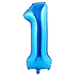 Balon foliowy CYFRA NIEBIESKA 40" 85 cm