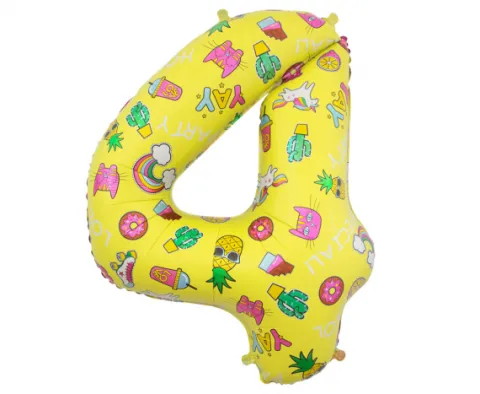 BALON foliowy CYFRA obrazki Dla Dziecka 78 cm