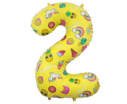 BALON foliowy CYFRA obrazki Dla Dziecka 78 cm