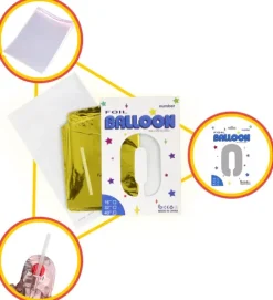 Balon foliowy CYFRA RÓŻOWA 32" 67 cm (na hel)