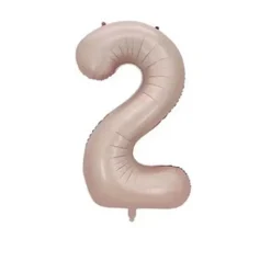 Balon foliowy CYFRA SATIN PASTEL PINK różowy 40 cali 85 cm