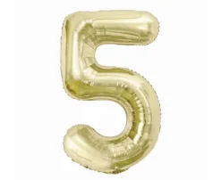 Balon foliowy CYFRA SZAMPAŃSKIE ZŁOTO 85 cm